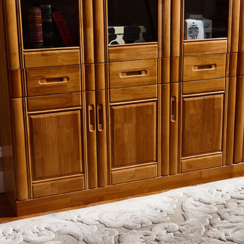 78.74"H Bookcase Contemporary Style Bookshelf with Doors for Home Office