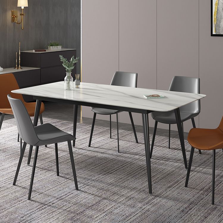 Modern Rectangle Sintered Stone Dining Table Set 1/2/5/6/7 Pieces Dining Set for Home Use