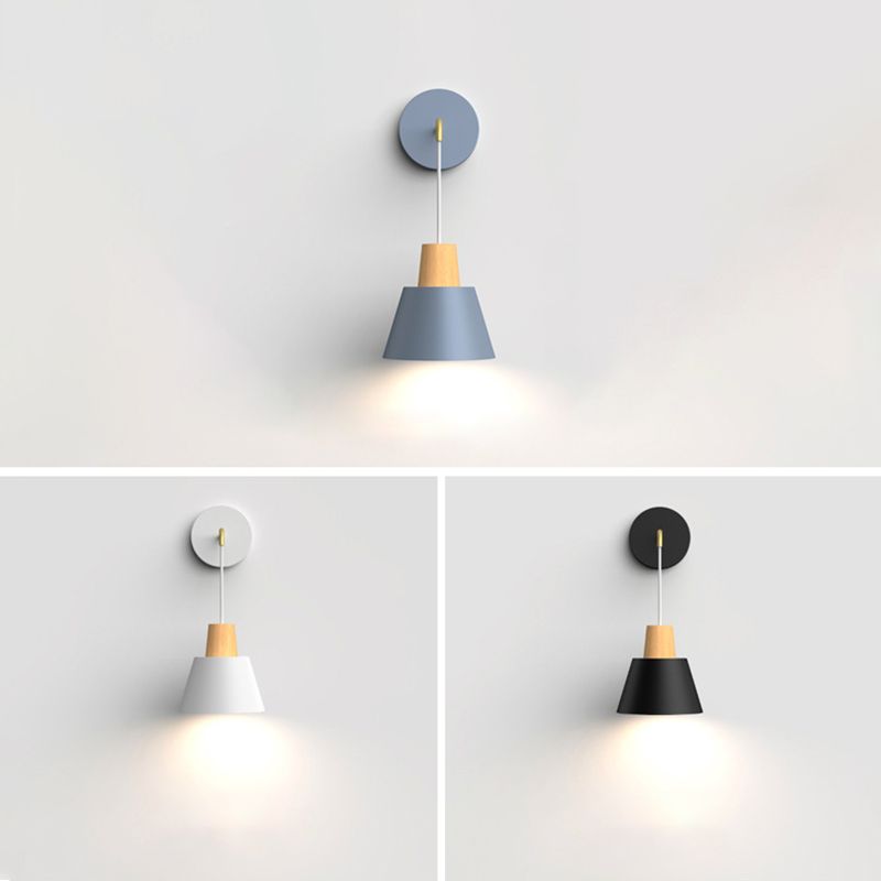 1-Light Modern Nordic Wall Lights Metal Wall Mounted Lamps for Bedroom