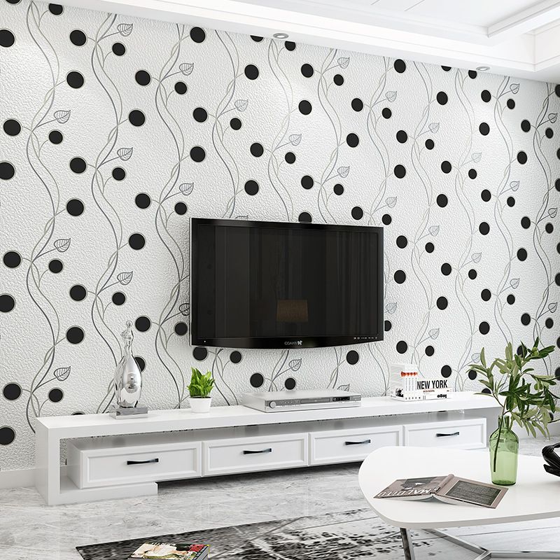 Rouleau de papier peint moderne de 54,5 pieds carrés, décoration murale non collée, couleur douce, pour chambre à coucher