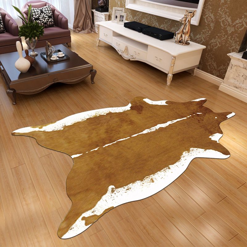 Novelty Shape Animal Skin Rug Multi-Color Creative Area Rug Synthetics Non-Slip Easy Care Carpet for Living Room