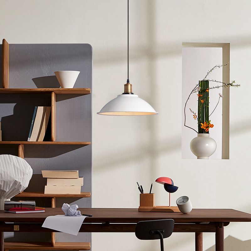 Accoglienza a sospensione vintage a 1 luce Kit di luce a sospensione bianca per negozio