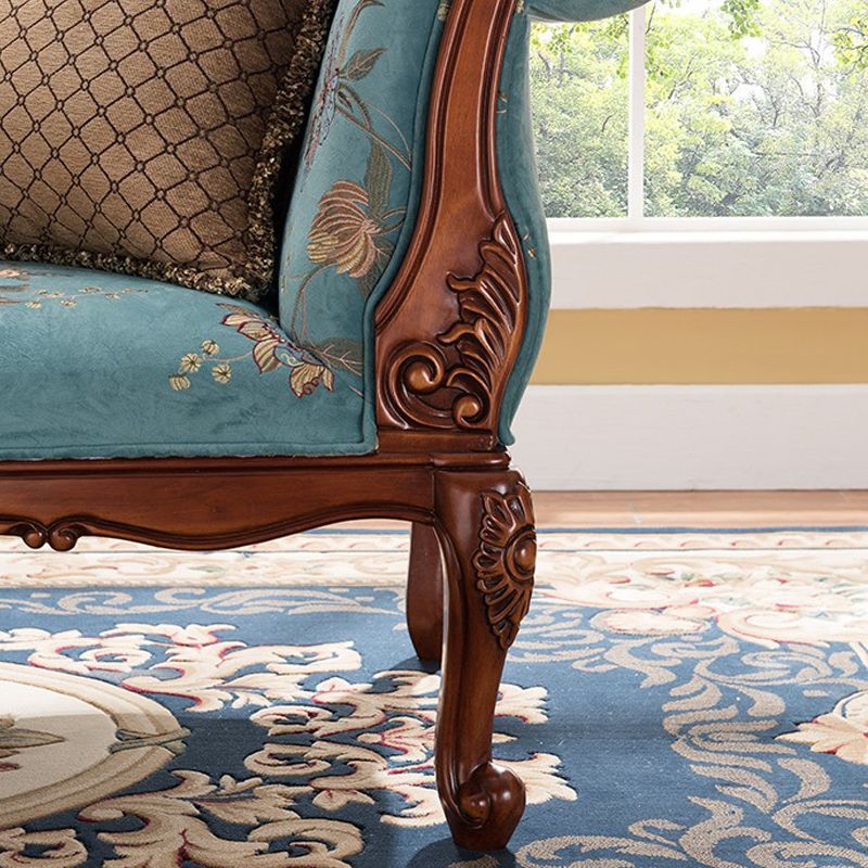 Upholstered Chaise Lounge Couch One Armed Lounge Solid Wood Chair