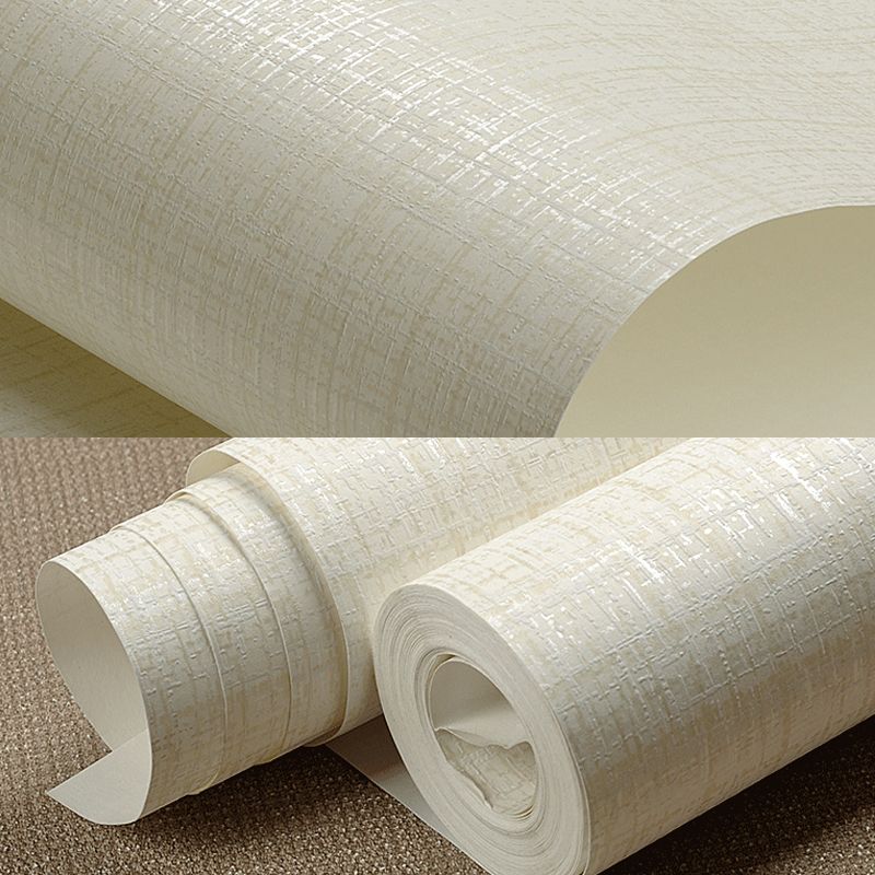 Non-Woven Washable Wallpaper Minimalist Tartan Wall Covering for Living Room, Unpasted