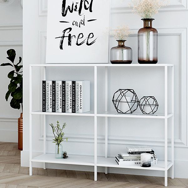 Contemporary Console Accent Table Antique Finish Rectangle Sofa Console Table in Metal