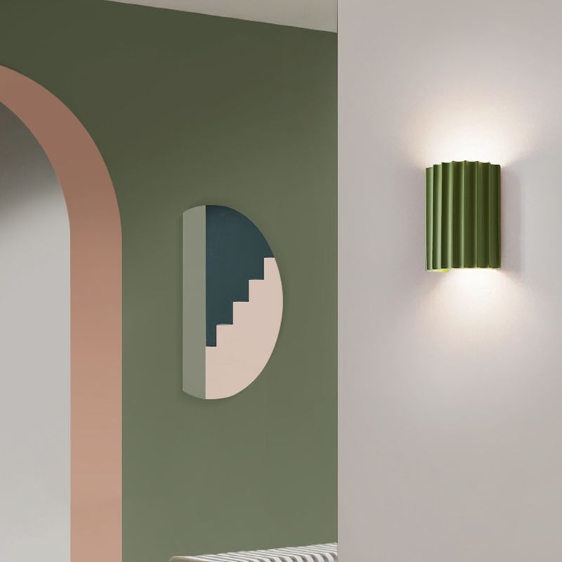 Medio cilindro Maledro de metal mata moderna macarons nórdicos 2 luces luz de pared montado en la pared