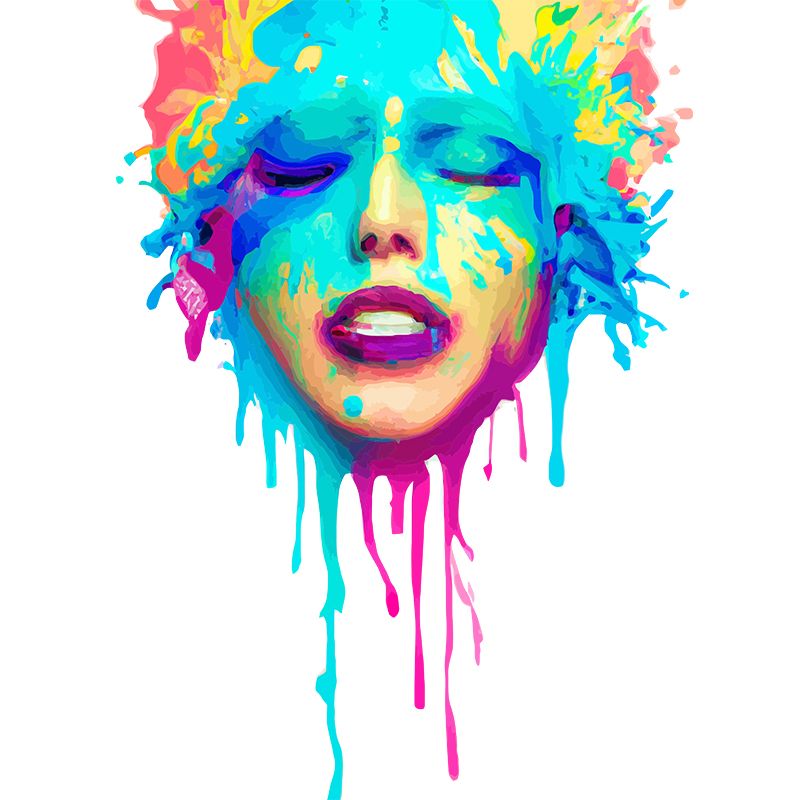 Portraiture Illustration Wall Mural Wallpaper Sitting Room Wall Mural