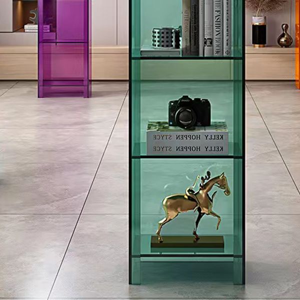 Scandinavian Style Shelf Bookcase Acrylic Closed Back Bookshelf for Home Office