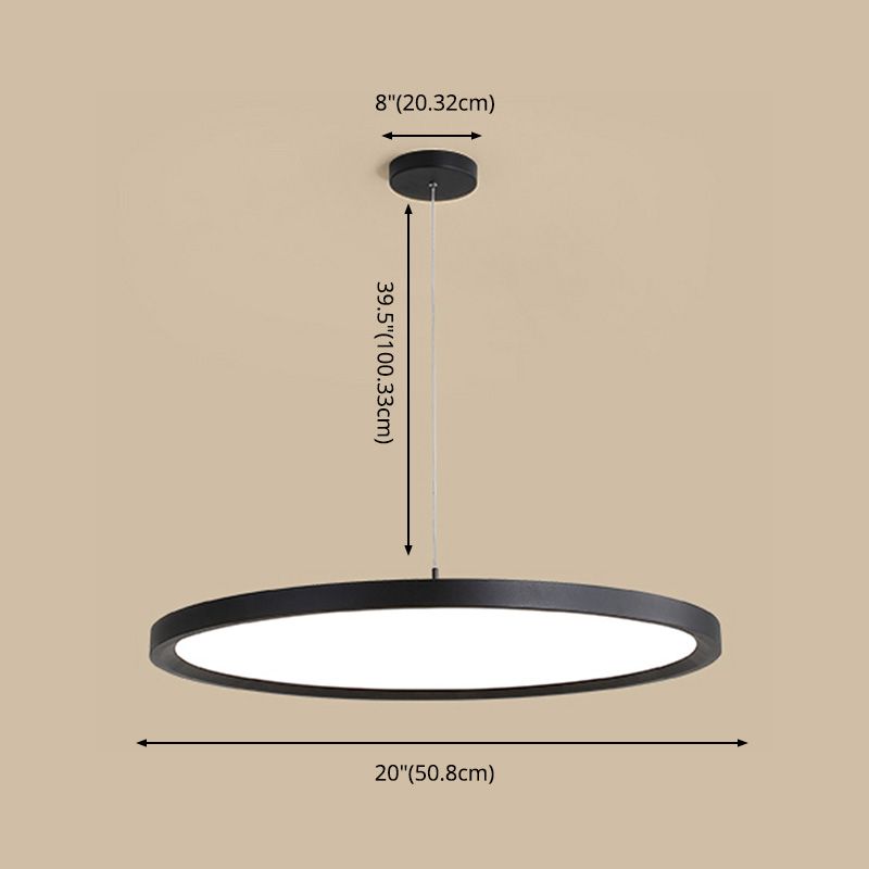 Contemporary Simple Style One Light LED Pendant Lighting for Study Room