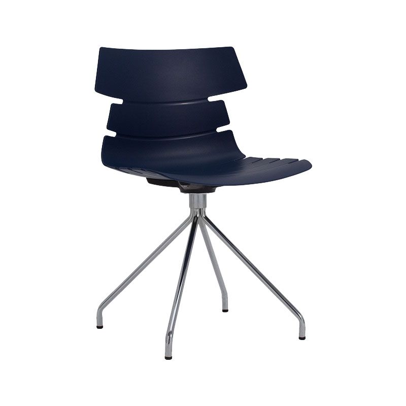 Silla lateral de plástico contemporánea Silla de comedor con respaldo sólido para restaurante