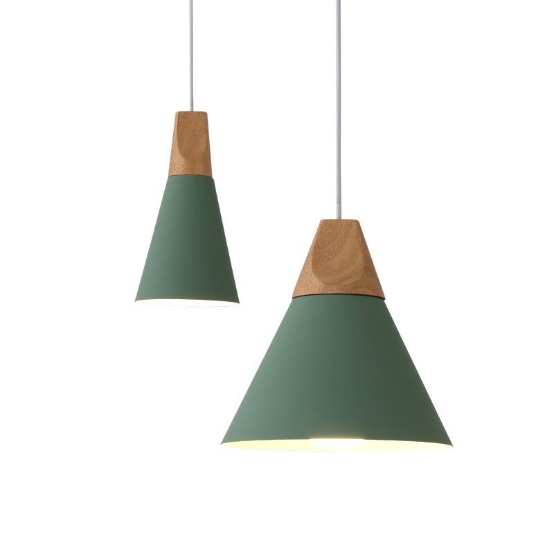 Macaroon Modern Hanging Lamps Aluminum Shade Pendant Lighting Fixtures