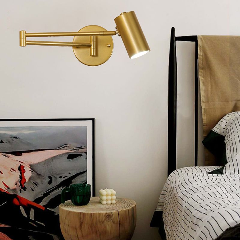 1 Licht geometrische Schattenwandbeleuchtung moderner Metallschwung Arm Leuchte