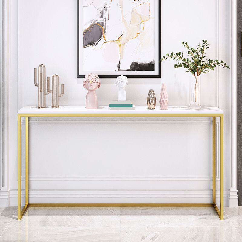 29.53" Tall Glam Console Table Stain Resistant Accent Table with 1 Shelf