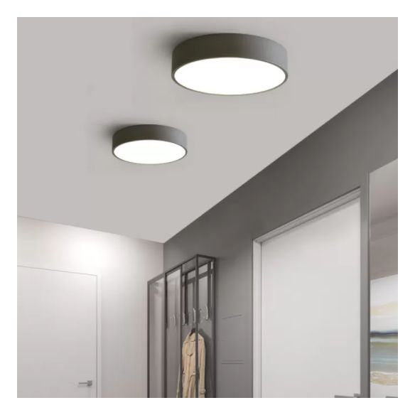 Plafoniera a semi-incasso circolare in stile nordico Plafoniera a semi-incasso in metallo per camera da letto