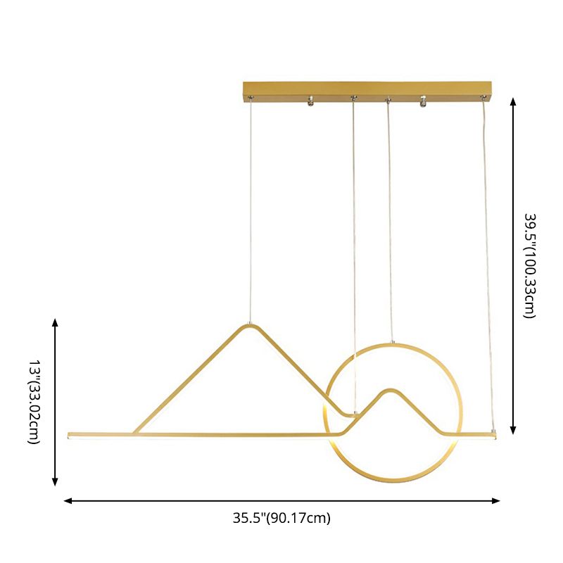 Modern Singularity LED Linear Pendant Light Aluminium Ceiling Light for Dining Room