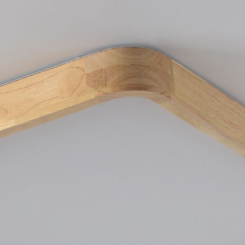 Modern Style Geometrical Flush Mount Lighting Wood 1-Light Flush Mount Led Light