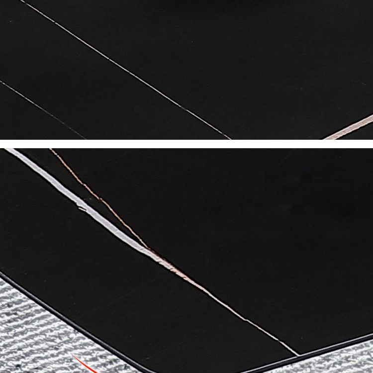 Modern Sintered Stone Dining Set 1/3/4/5 Pcs with Rectangle Table and Side Chairs