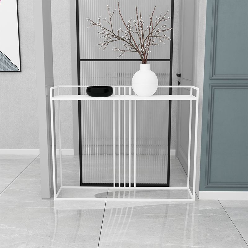 Rectangle Console Accent Table Antique Finish Console Sofa Table in Metal