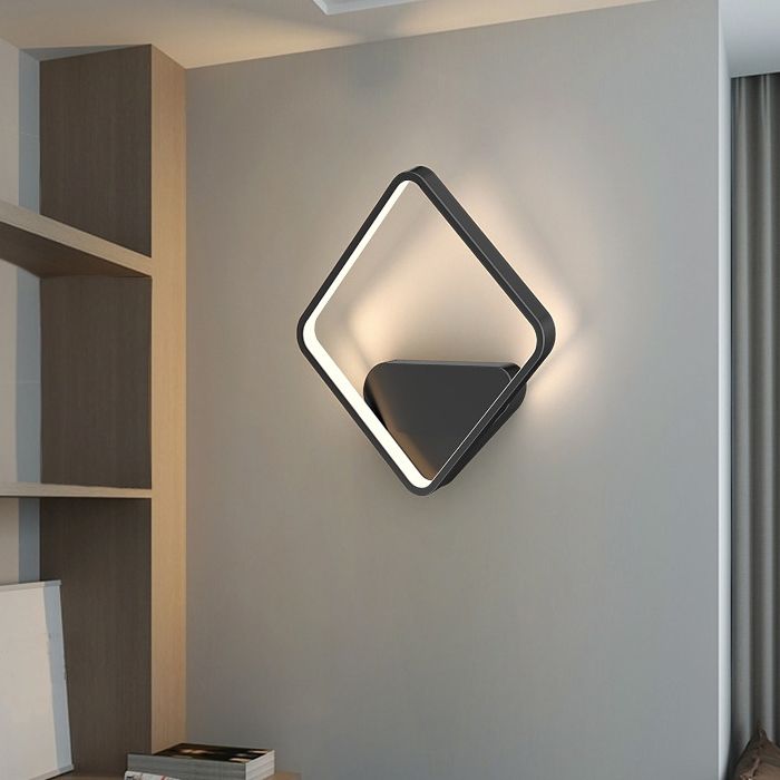 Modern Creative LED Wall Light Metal Acrylic Geometric Wall Lamp for Bedroom