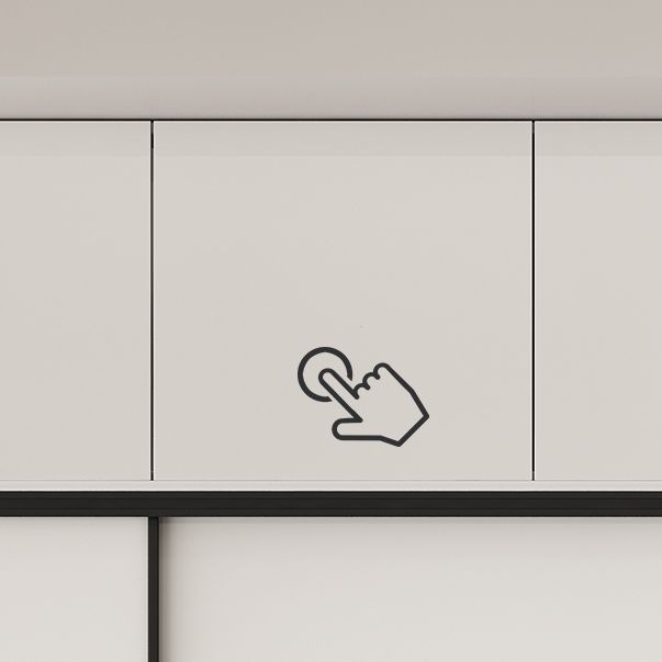 White Colour Wooden Wardrobe Cloth Rod Included Wardrobe Closet with Shelves