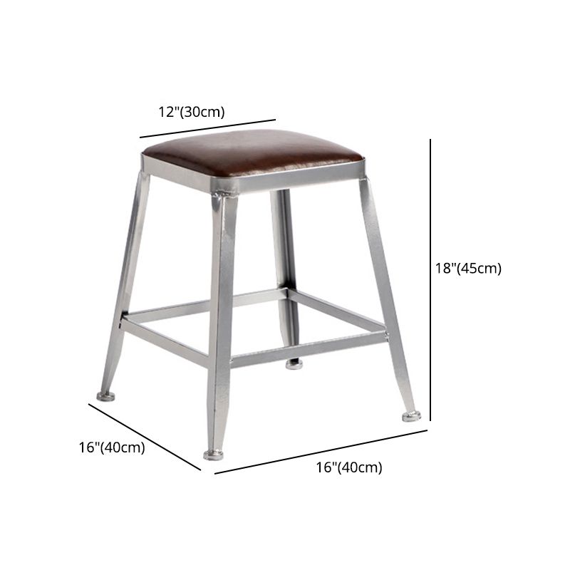 Industrial Leather Bar and Counter Stool Metal Stool with 4 Legs
