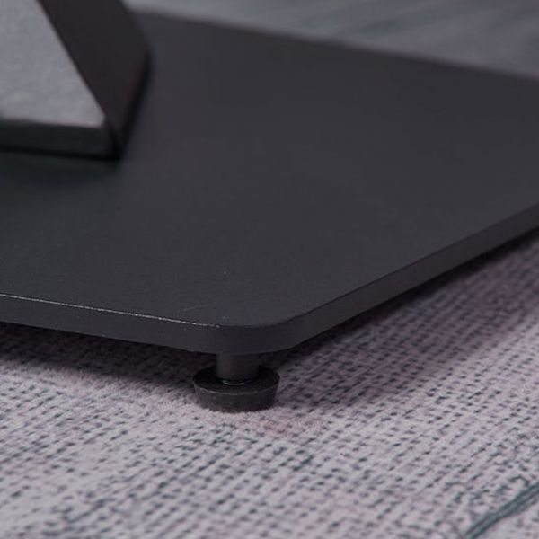 Modern Style Sintered Stone Dining Table Gray Rectangle Table with Pedestal