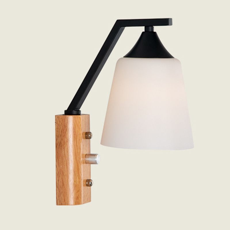 Modern Style Bell Shape Wall Light Glass 1 Light Sconces for Living Room