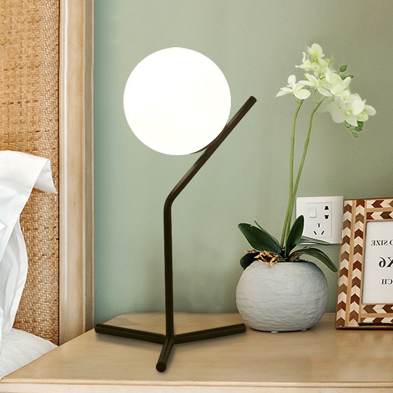 Lampada di studio in golf di vetro in vetro bianco modernismo 1 scrivania camera da letto leggera illuminazione