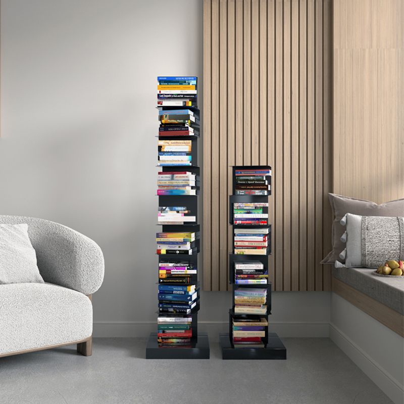 Closed Back Bookshelf Contemporary Style Vertical Bookcase for Home Office
