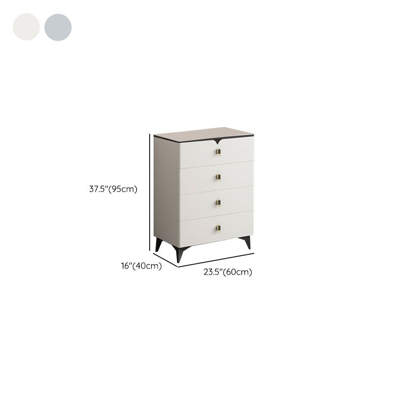 Stone Contemporary Storage Chest Bedroom Chest with Black Legs