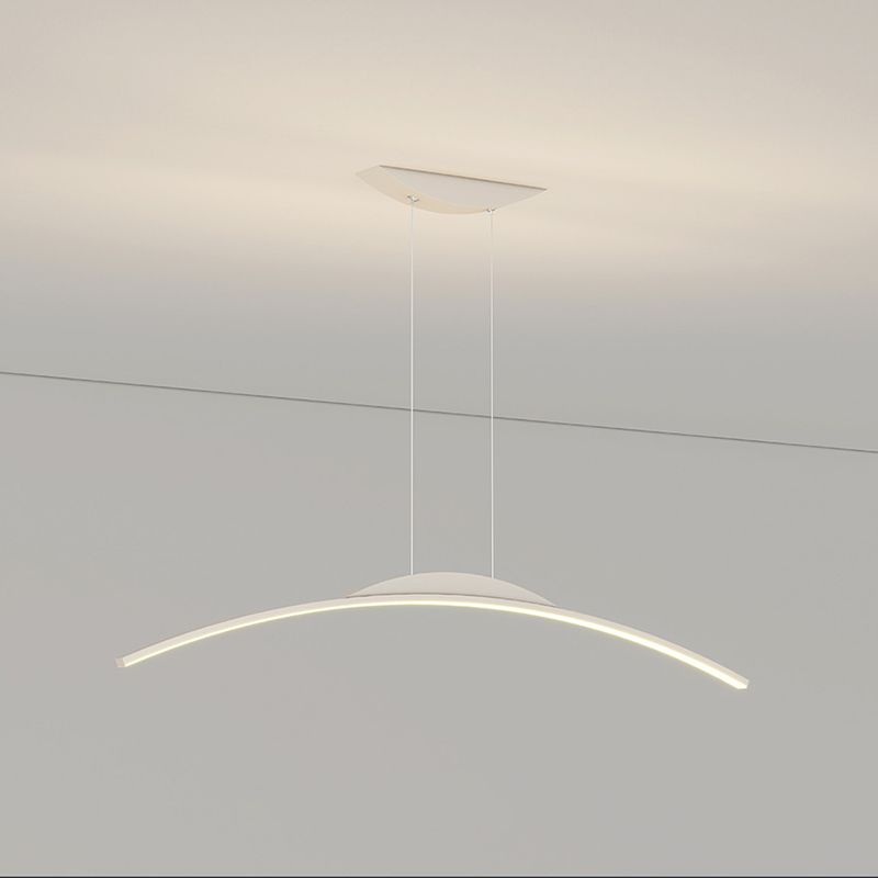 Linear Island Pendant Lights Modern Metal 1 Light for Dining Room