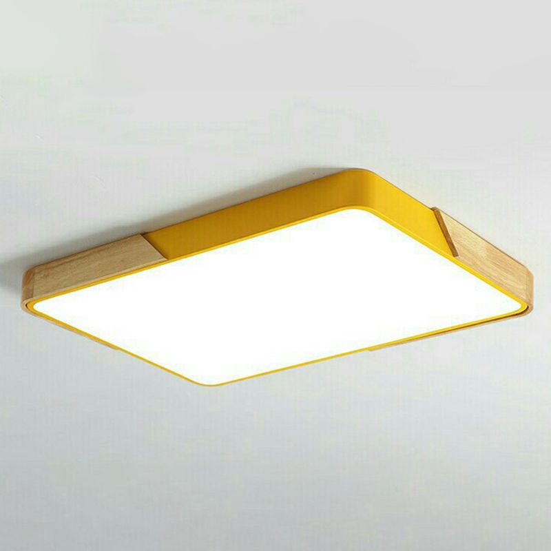 Geometrical Flush Mount Light Fixtures Modern Wood Flush Chandelier