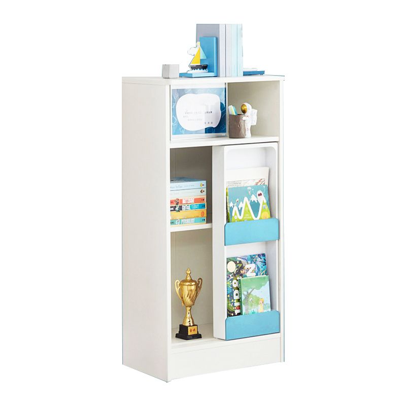 Scandinavian Standard Kids Bookcase Manufactured Wood Shelf Closed Back