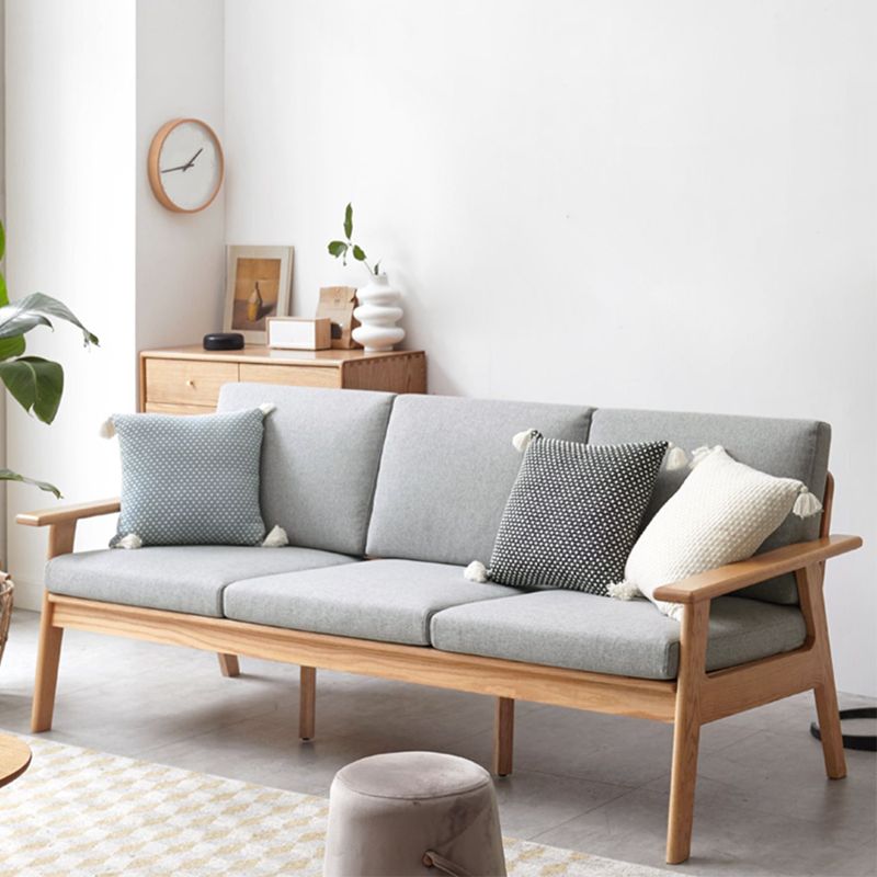 Solid Wood Solid Color Foam No Extra Resistance Sofa for Living Room