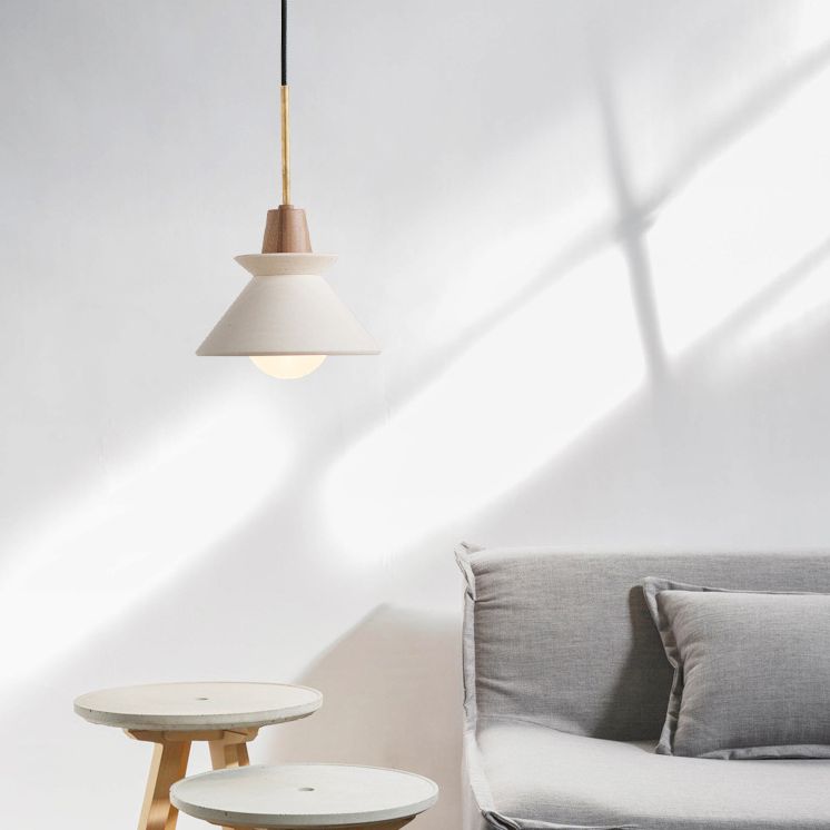 Moderne eenvoud Conisch hangende plafondlichtcement Hanglicht voor de woonkamer