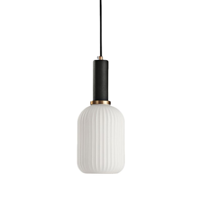 1 tête de salle à manger pendante légère légère macaron noir / rose / bleu lampe suspendue avec cylindre / ovale / tambour blanc nulle, 5 "/ 8" / 12 "de largeur