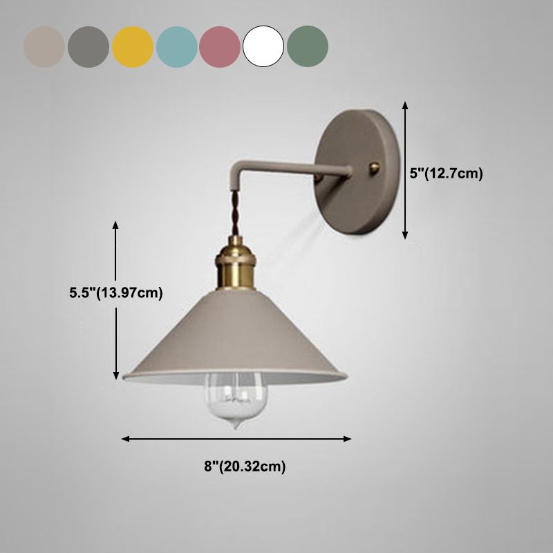 Flare Wall Mounted Lamps Modern Style Metal 1 Light Wall Light Sconces
