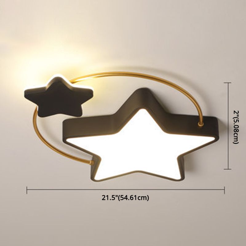 Pentagramma Flush Mount Massimale Light Modernst Acrylic Massimale Flush Montaggio per Bedroom