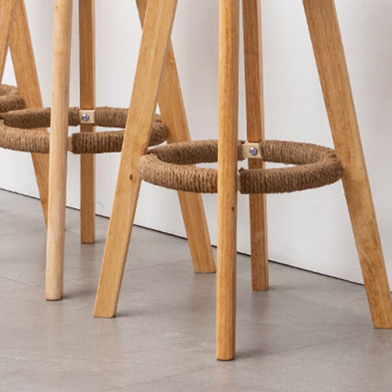 Piernas de madera de asiento redondo de estilo de bar de estilo industrial para bar de restaurantes
