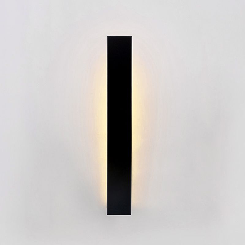 Simplistic Style LED Wall Lighting with Aluminum Shade Black/White Finish Linear Sconce Lighting for Bedroom