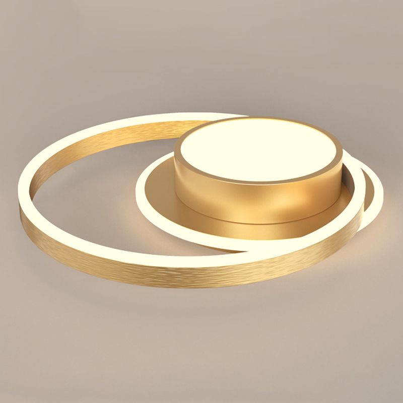 Ronde eenvoud ontwerp aluminium LED plafondlamp moderne stijl slaapkamerverlichting in goud