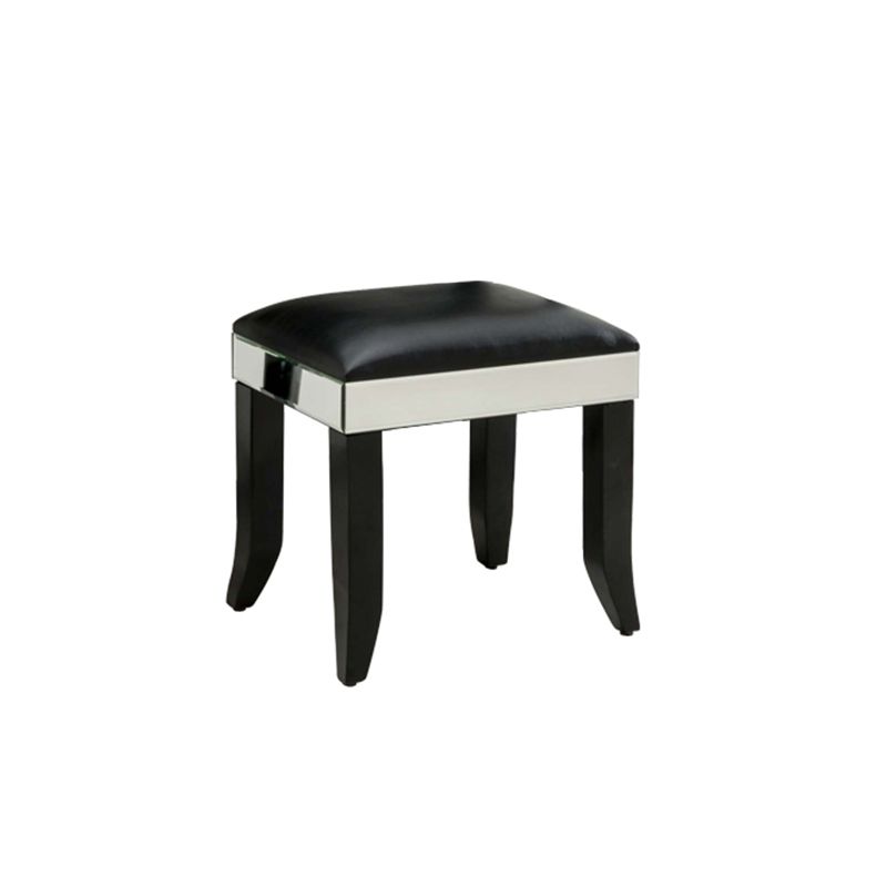 Tri-Folding Mirror Vanity Table Set 31.5" Wide 2-drawer Mirrored Vanity Desk