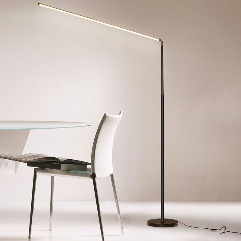Metal Linear Shape Floor Light Modern Single Light Floor Light Fixtures