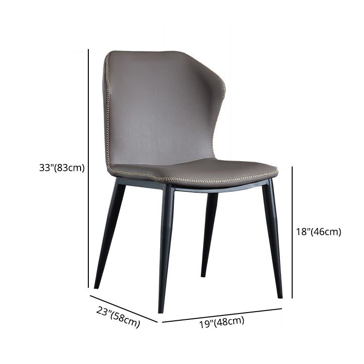 Silla de ala de silla lateral tapizada de estilo moderno silla parsons para uso doméstico