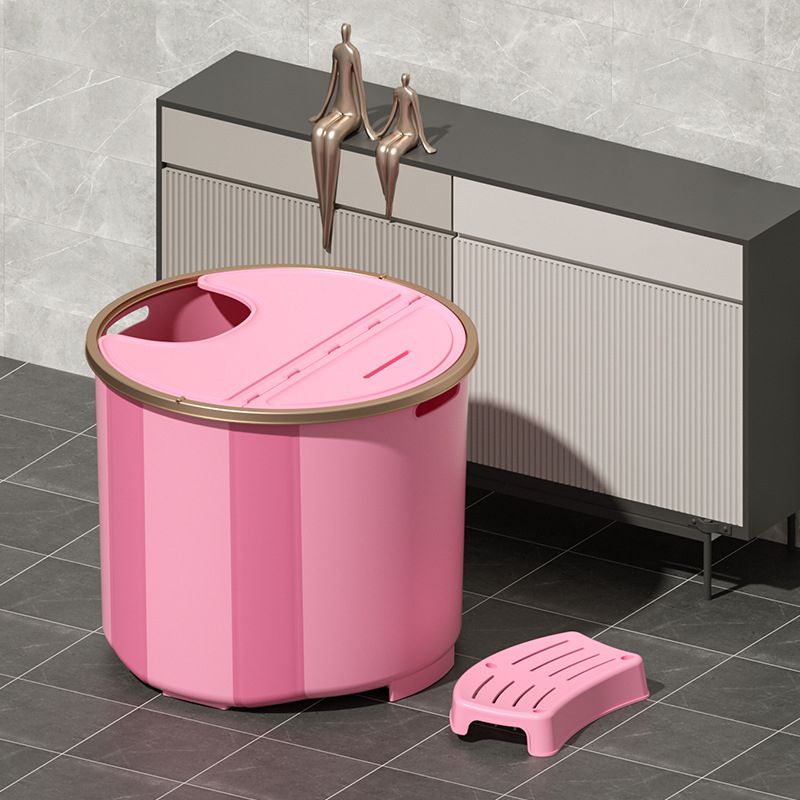 Plastic Round Foldable Bath Tub Soaking Freestanding Bathtub for Bathroom
