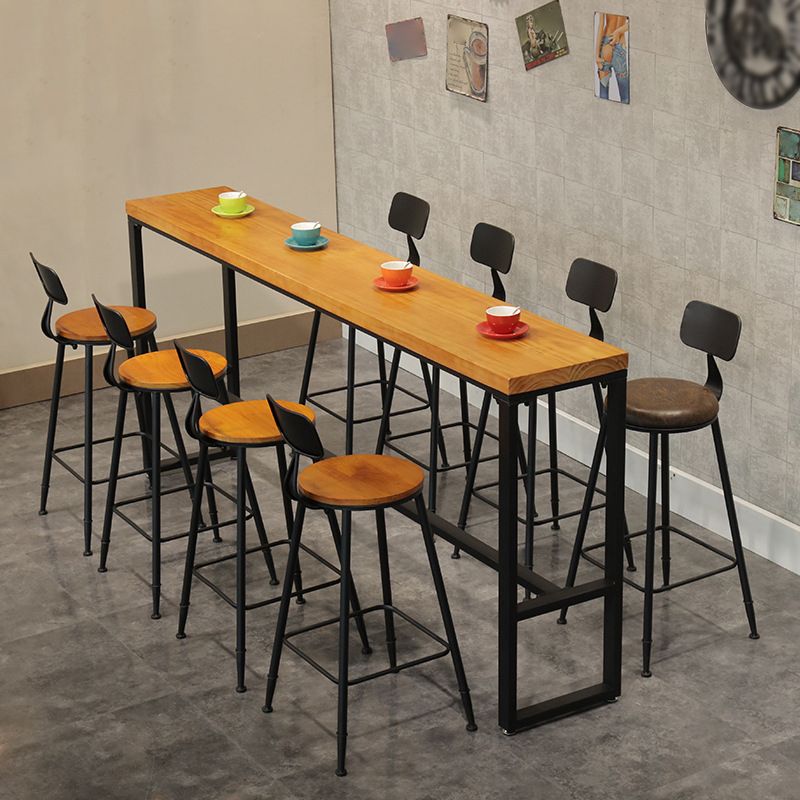 29,53 "Industrie -Bar und Counterhocker Low Back Stool mit 4 schwarzen Beinen