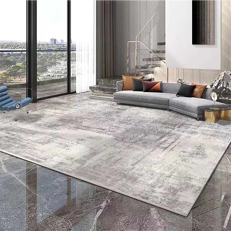 Antique Rectangle Abstract Printed Polyster Non-Slip Backing Indoor Rug