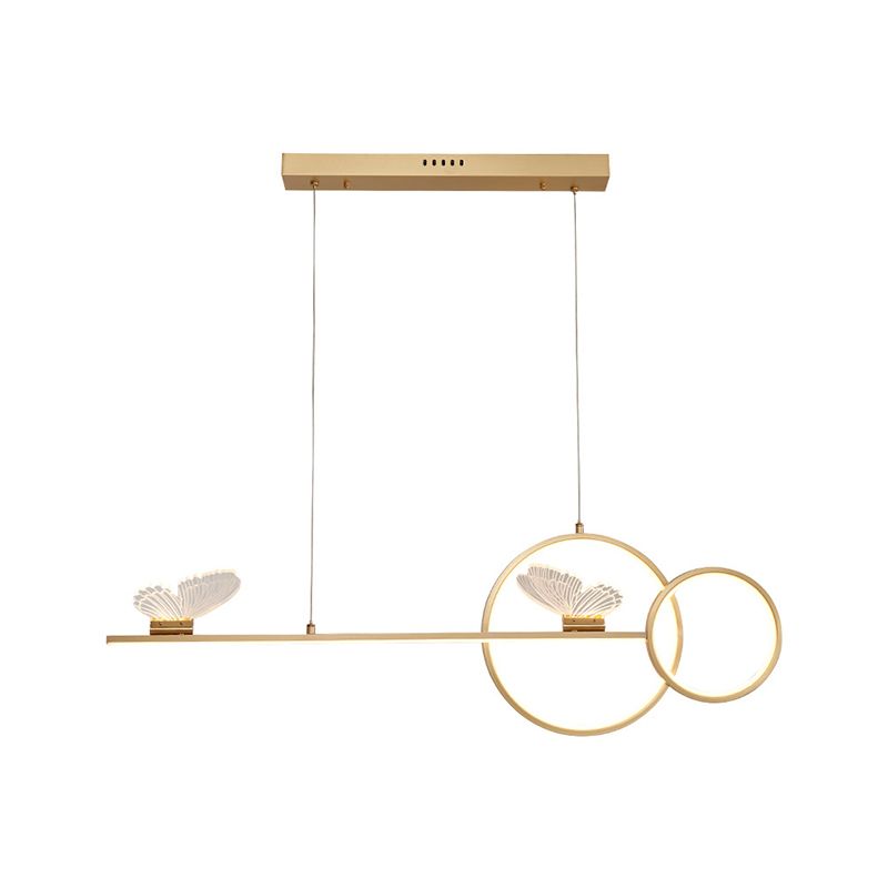 Gold Island Light Contemporary Pendant Lighting with Brass for Dining Room