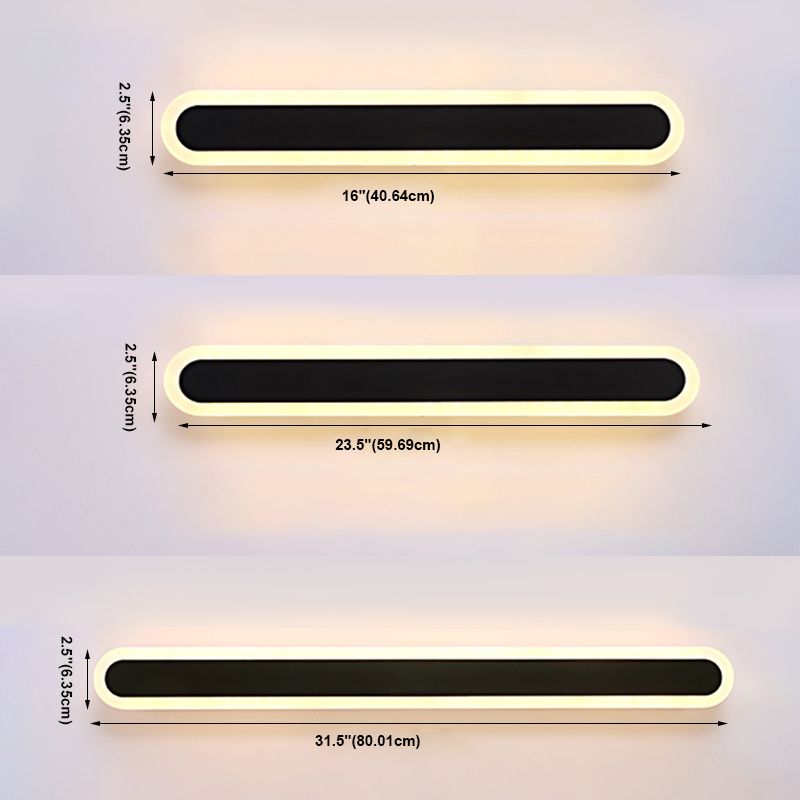 Nordic Minimalist Wall Mount Lamp Bedroom Bedside LED Line Wall Sconce Light Fixture