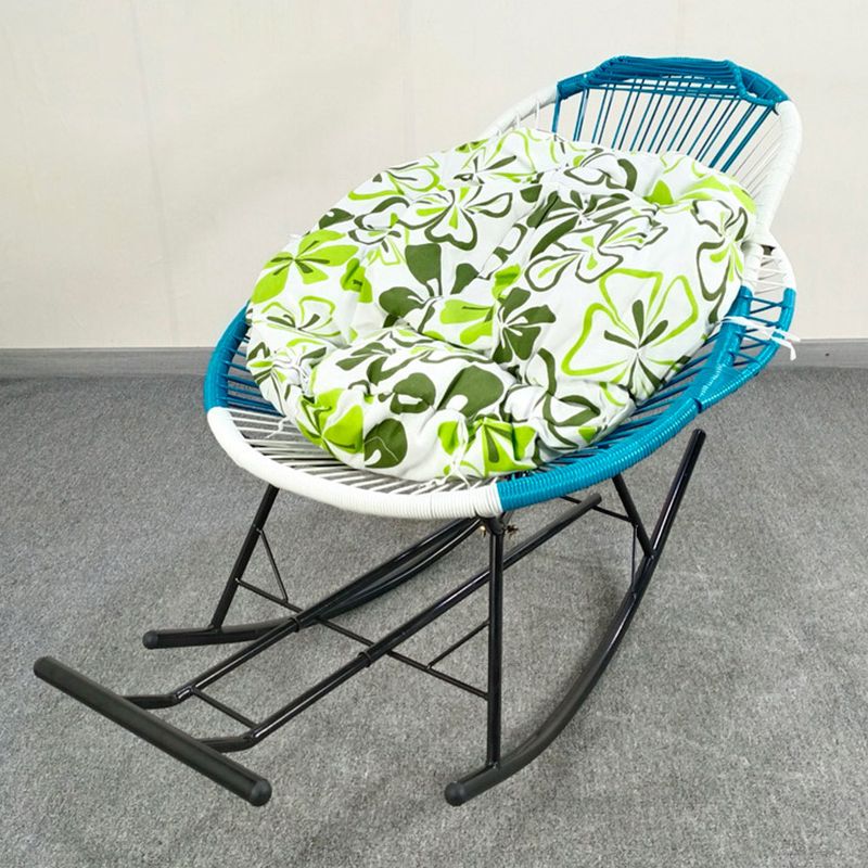 Iron Base Modern Recliner Rocking Chair Leisure Lazy Chair for Balcony Garden